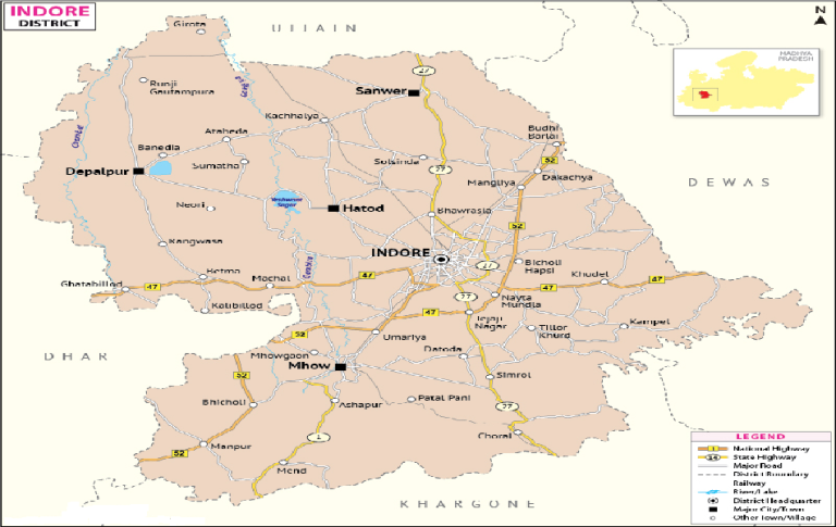 Indore Map.pdf Tourist Map Guide of Indore - Bhopal Orbit