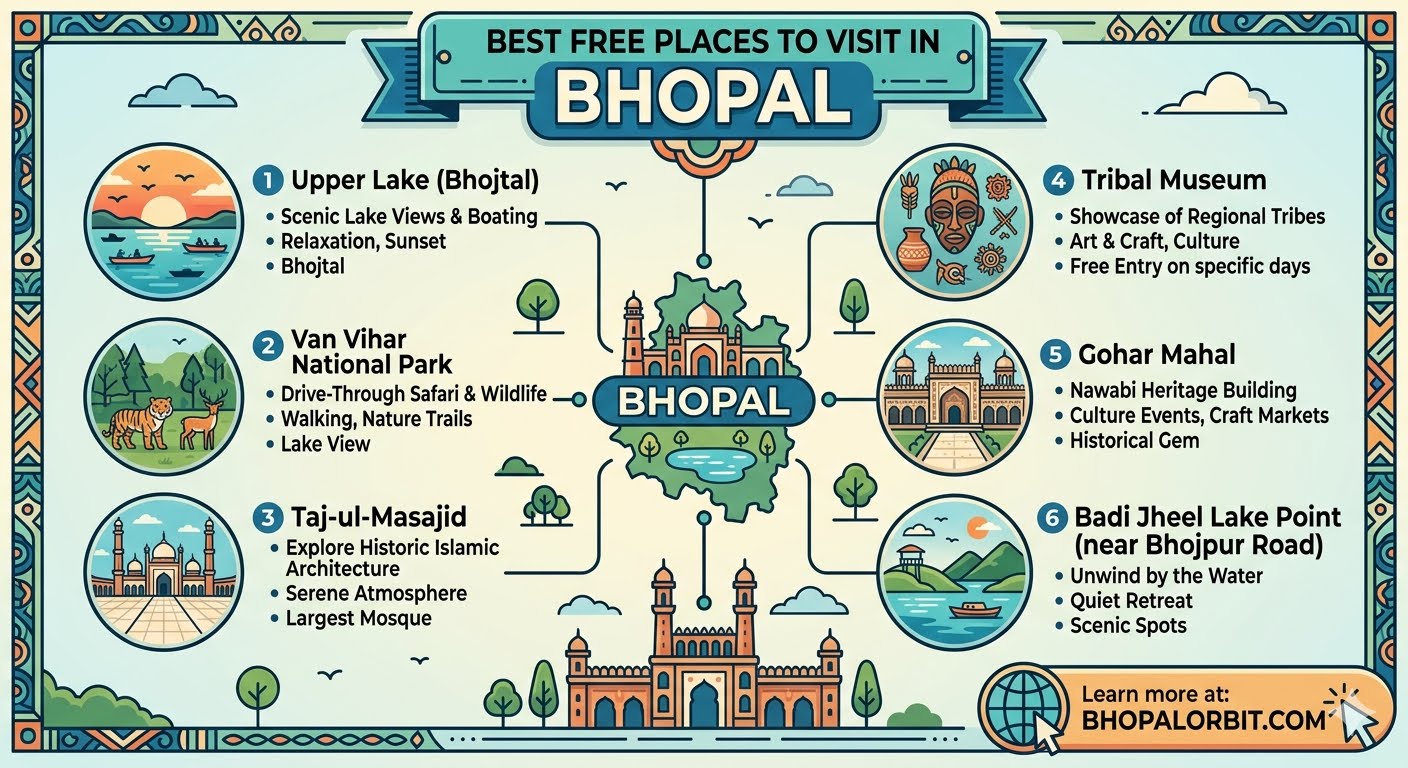 Best Free Places to Visit in Bhopal
